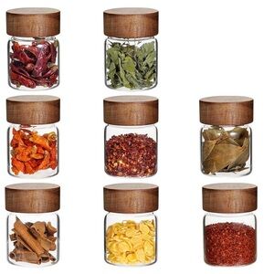 Glass Spice Jars Seasoning Containers Small Glass Jars with Lids Airtight